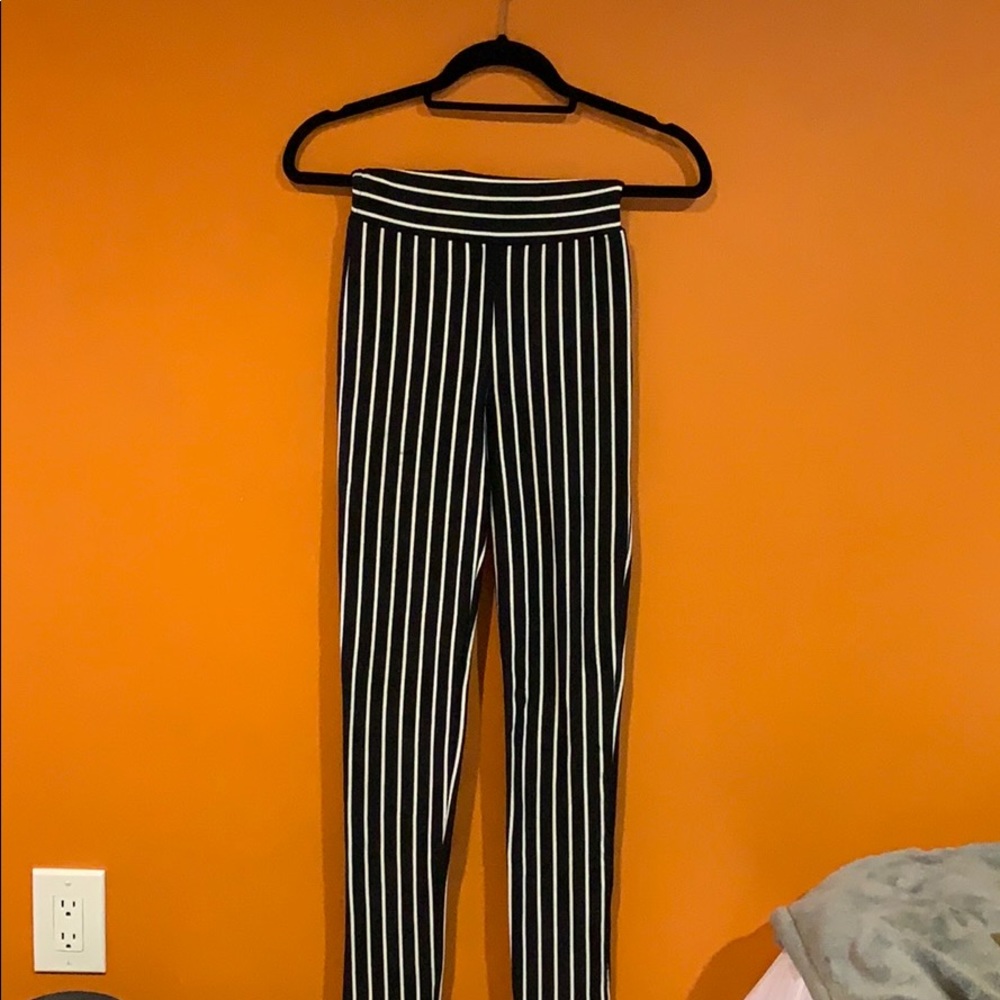 High waisted stripe leggings